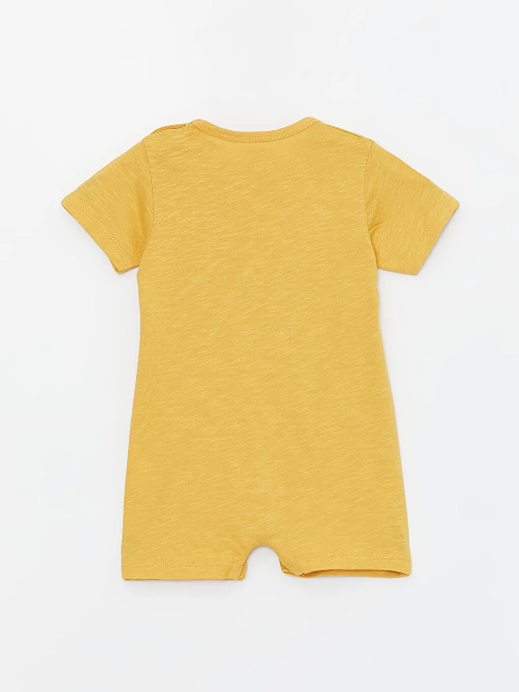 Sarı Bisiklet Yaka Baskılı Erkek Bebek Tulum-1