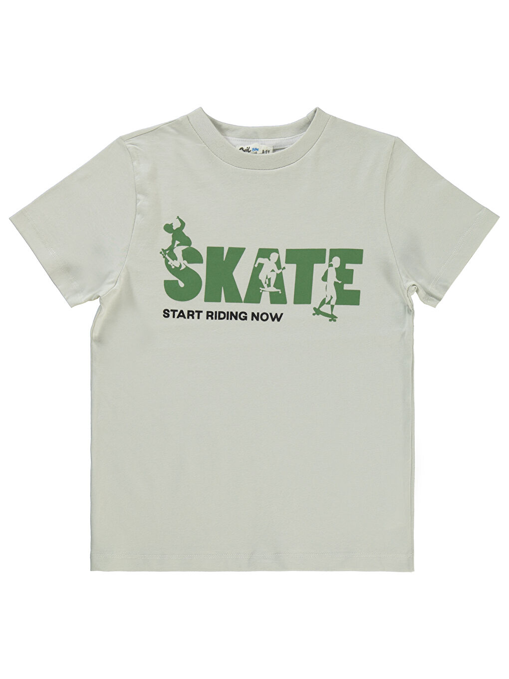 Boys Erkek Çocuk Tişörtlü Gömlek 6-9 Yaş Açık Haki-3