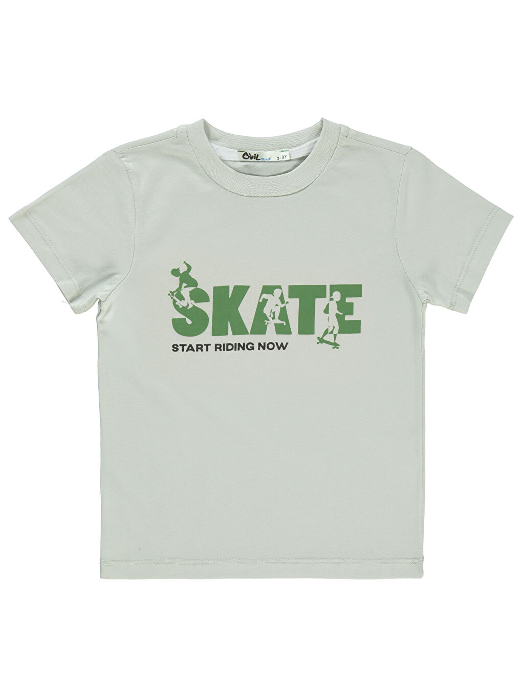 Boys Erkek Çocuk Tişörtlü Gömlek 2-5 Yaş Açık Haki-1