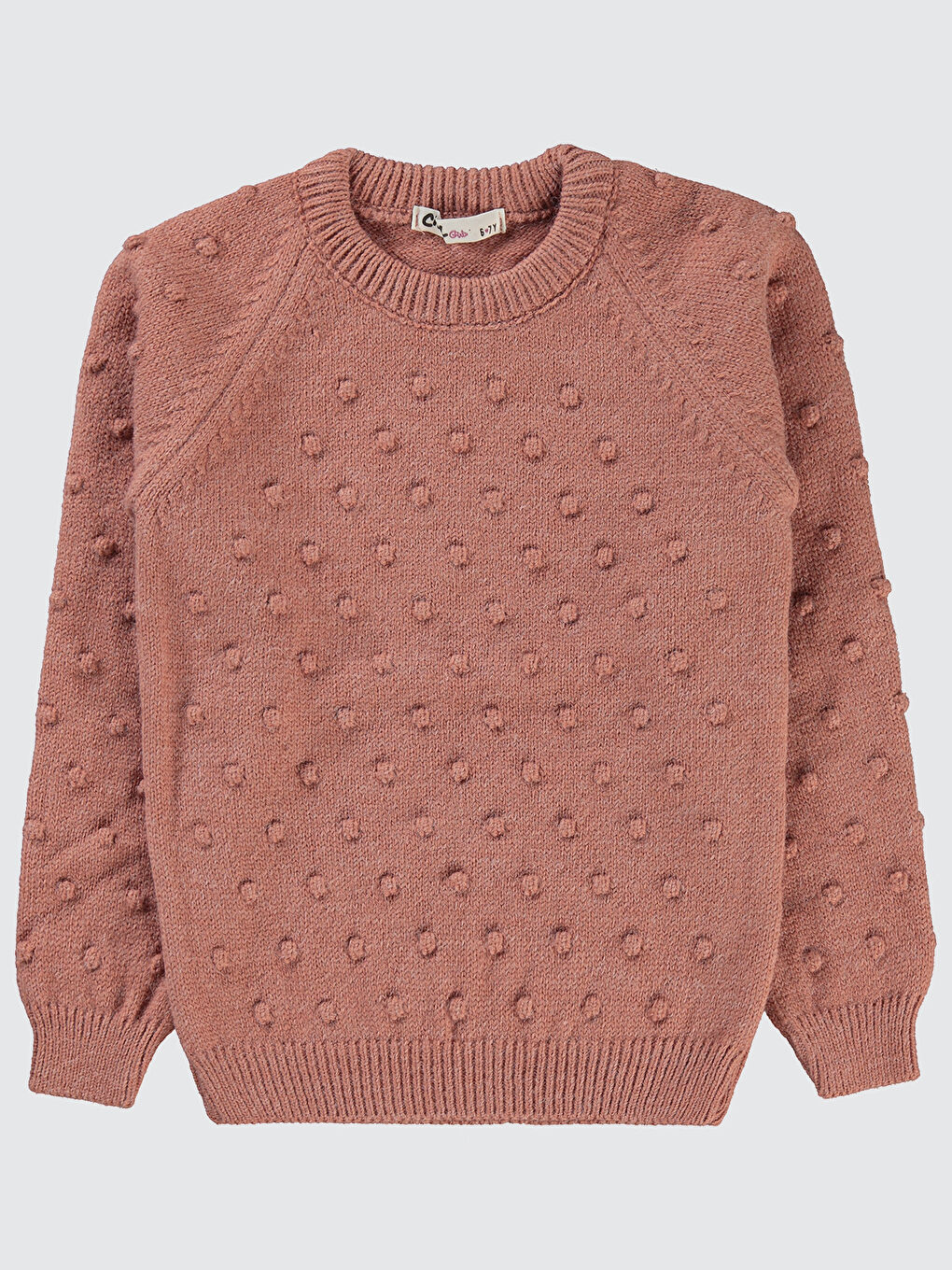 Pembe Kız Çocuk Kazak 6-9 Yaş Gül Kurusu