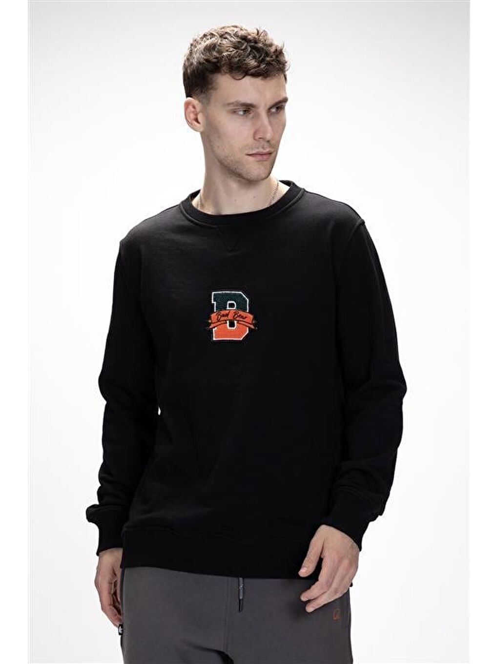 Siyah Chow Si̇yah Crewneck Erkek Sweatshirt-2