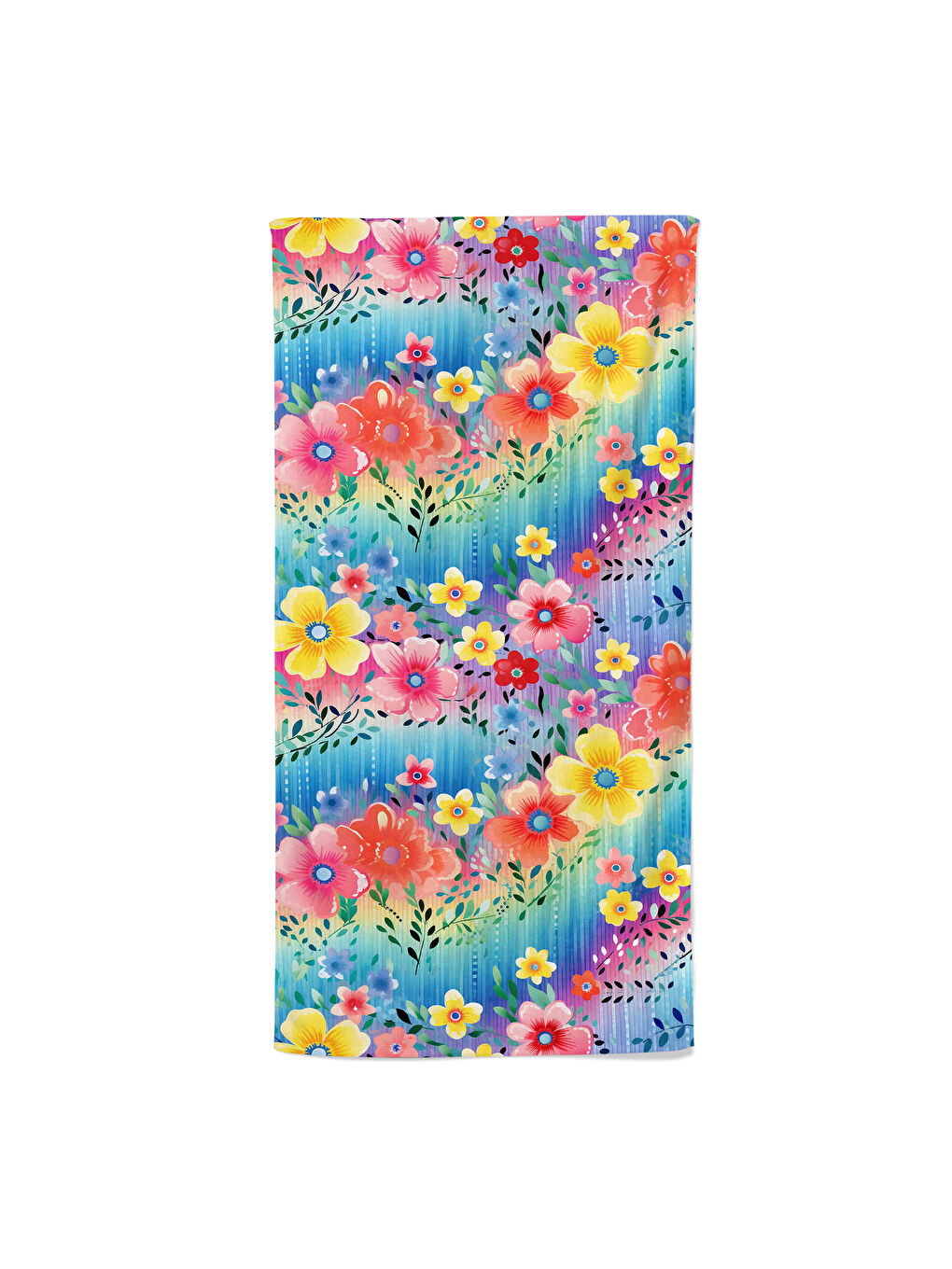 Karışık Baskılı Çiçek Desenli Plaj/havuz/banyo Havlusu 75x150 cm-1