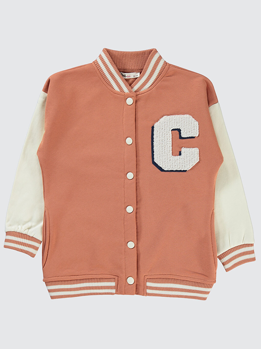 Kahverengi kız Çocuk Kolej Ceket 6-9 Yaş
