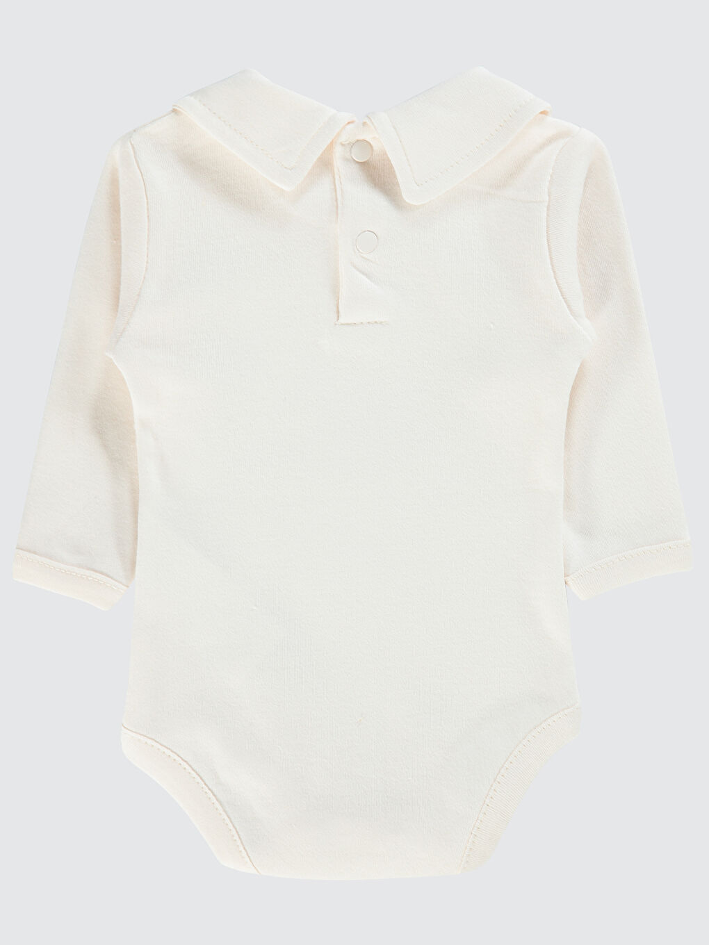 Baby Erkek Bebek Çıtçıtlı Badi 0-6 Ay Ekru-1