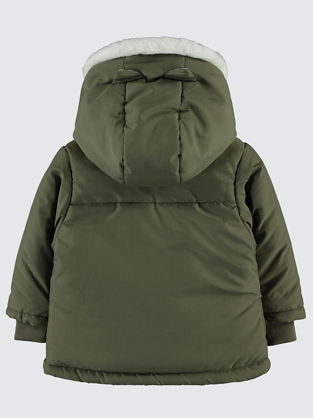 Baby Kız Bebek Kapüşonlu Mont 6 18 Ay Haki-2