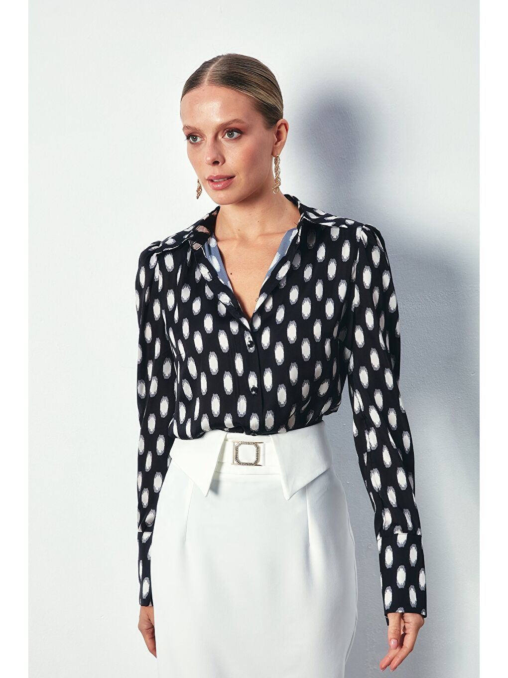 Vatkalı Gömlek - Siyah