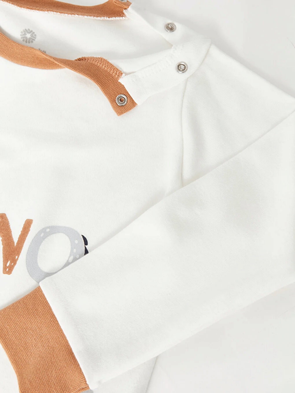 Kahverengi Bisiklet Yaka Baskılı Erkek Bebek 2'li Takım-5