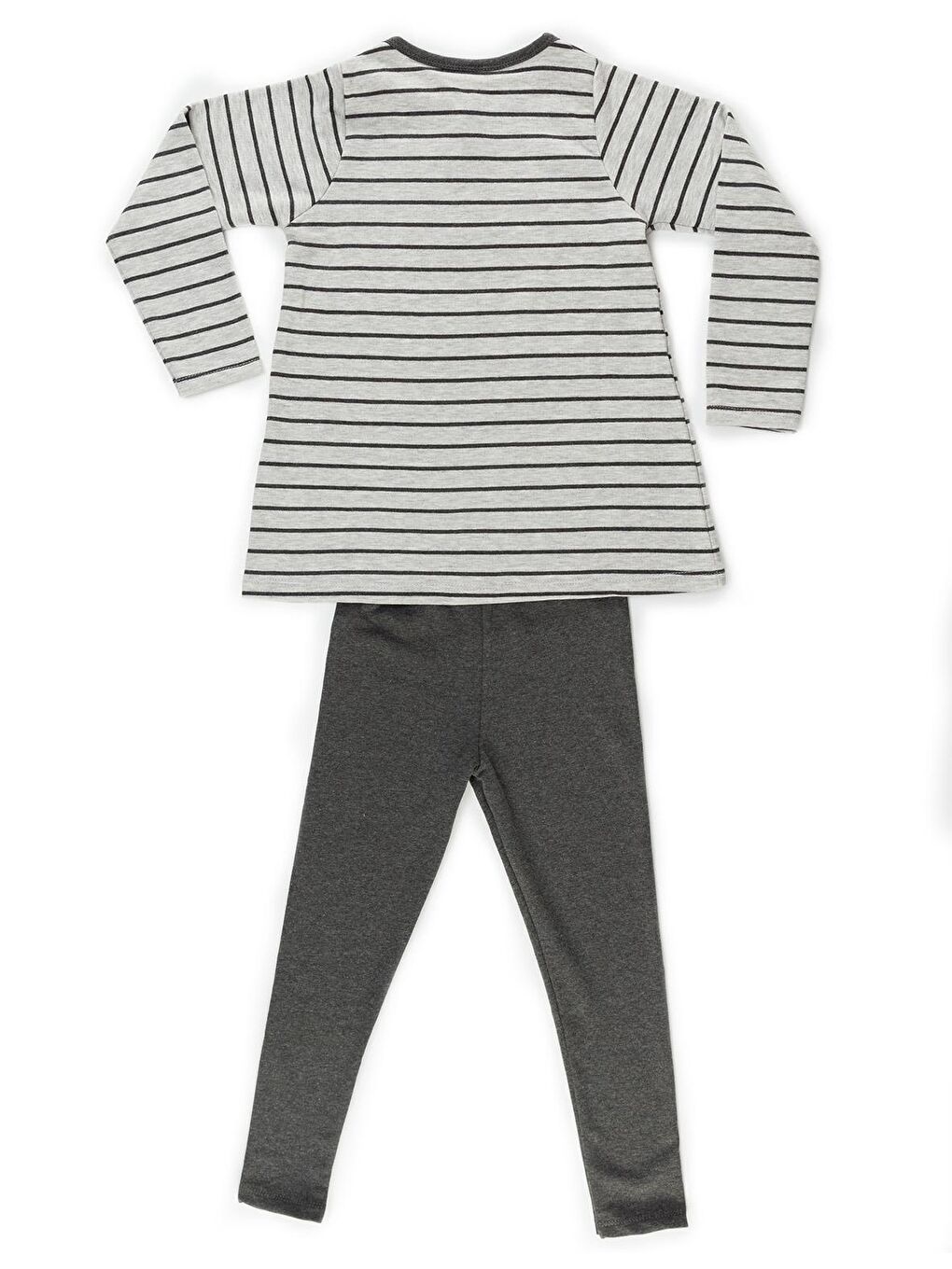 Gri Çizgili Kedicik Tunik Takım-3