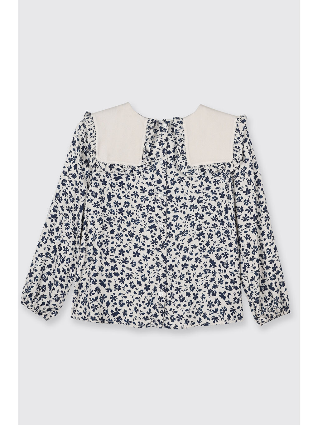 Kız Çocuk Yakalı Bej Bluz-3