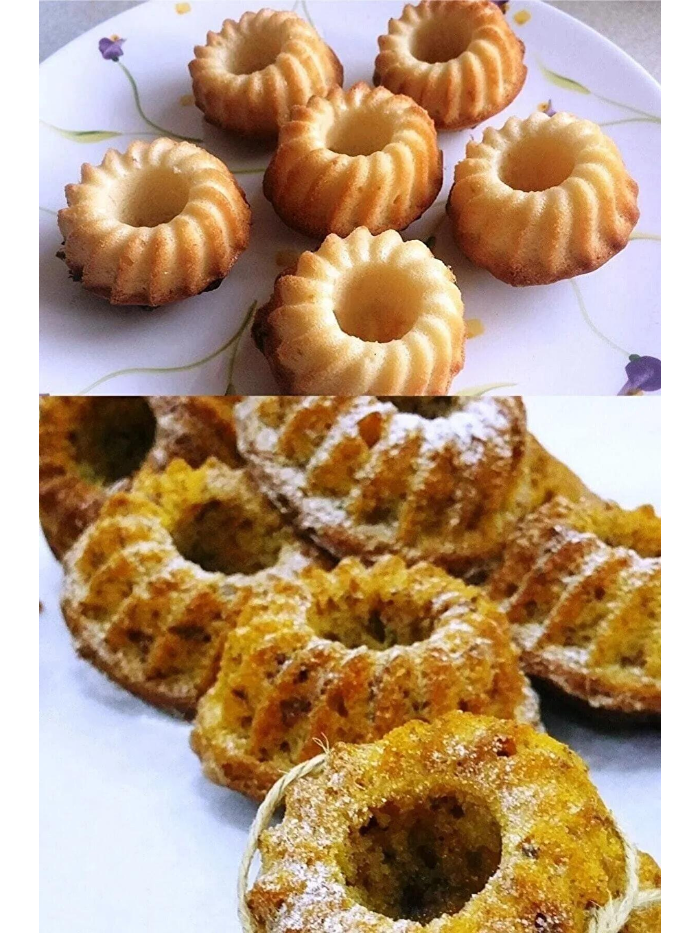 Yeşil 18'li Silikon Mini Kek Kalıbı - Muffin Kalıbı 18 Adet Göbekli Kek Kalıbı-2