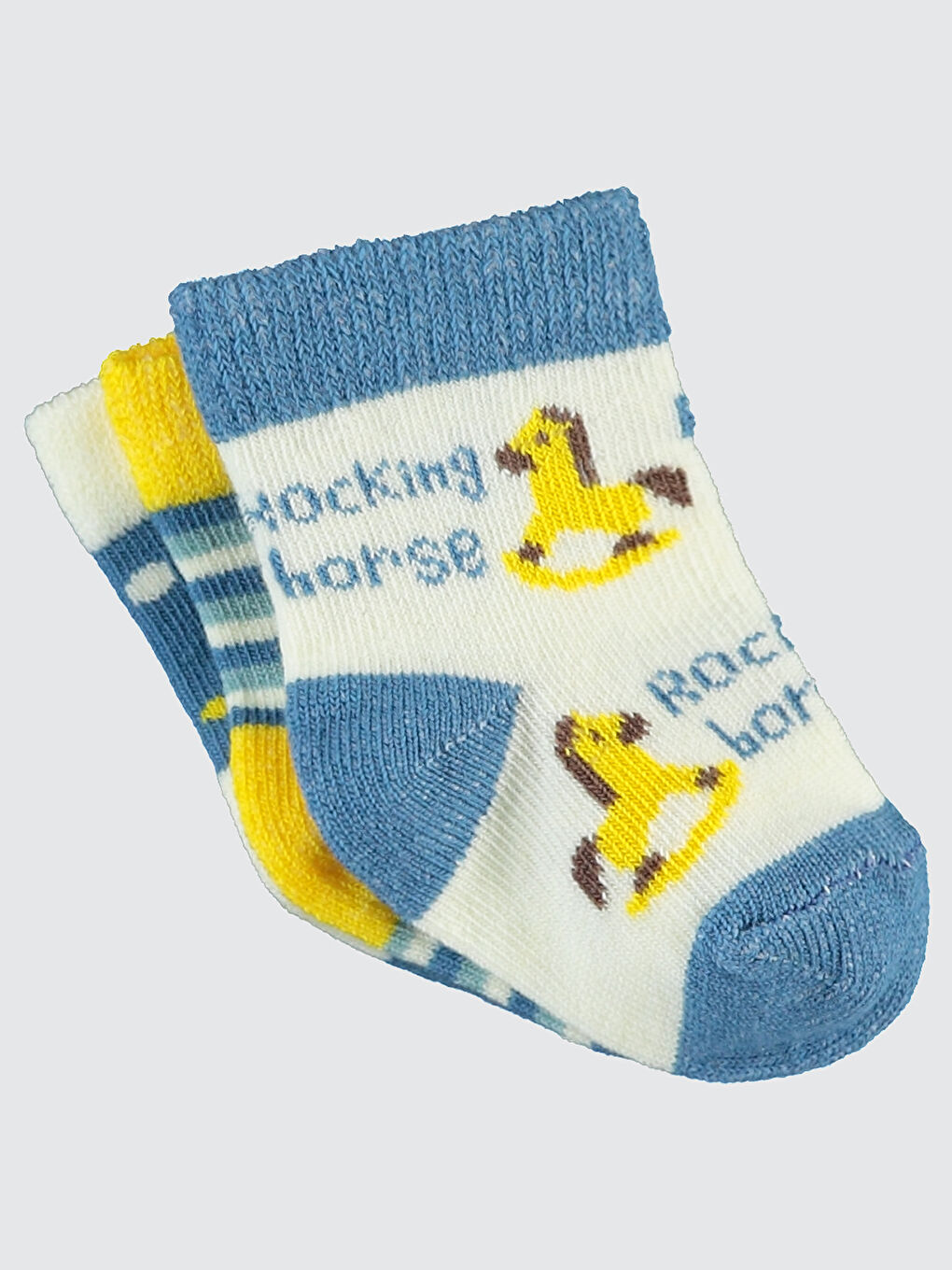 Baby Erkek Bebek 3'lü Çorap Set 0-24 Ay İndigo-2