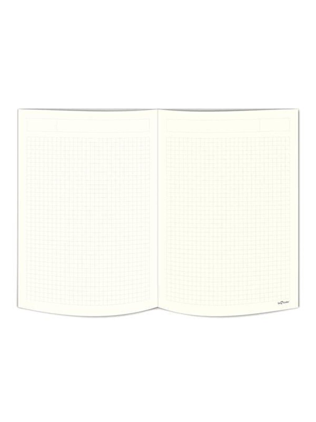 Çiçekli Defter Kareli Mavi 17x24 cm-3