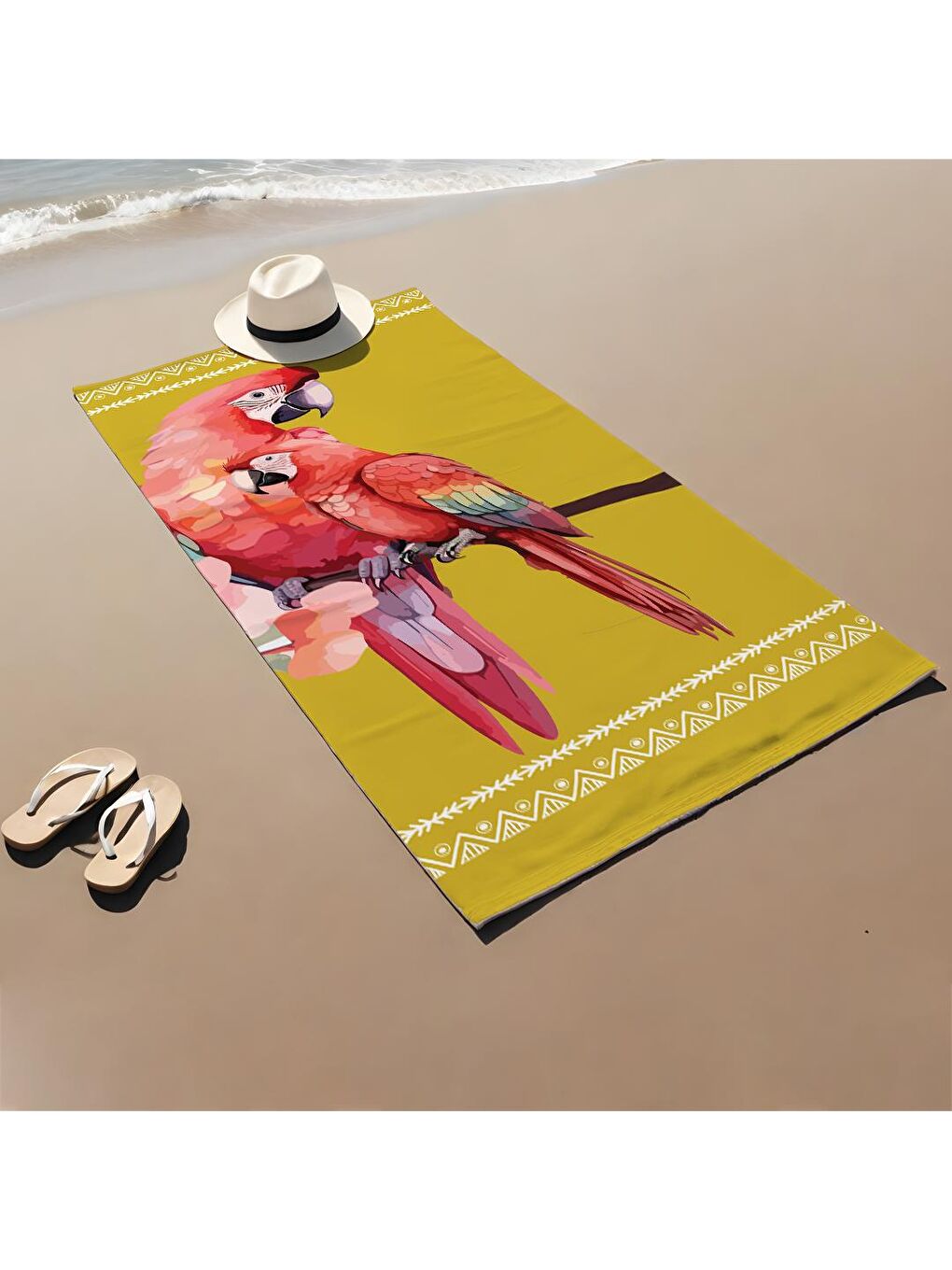 Karışık Baskılı Plaj Havlusu 75x150 cm-1