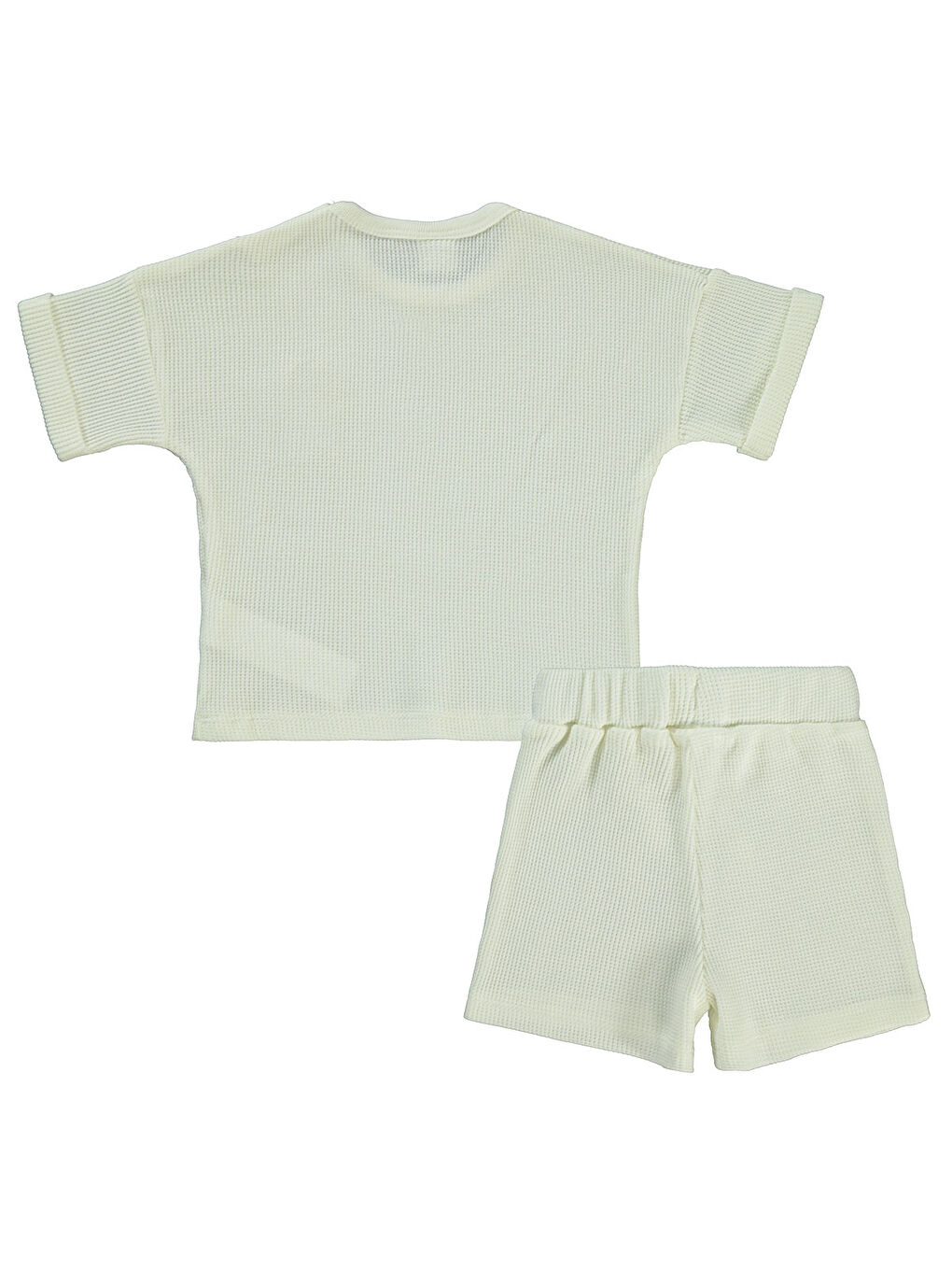 Baby Erkek Bebek Şortlu Takım 6-18 Ay Ekru-1