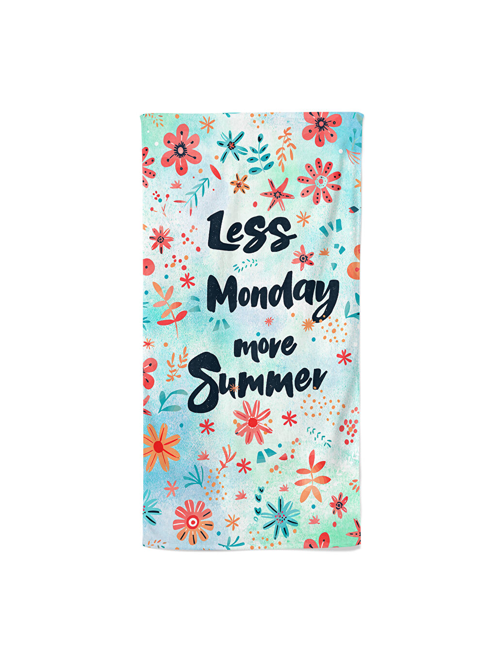 Karışık Baskılı Çiçek Desenli Plaj/havuz/banyo Havlusu 75x150 cm-2