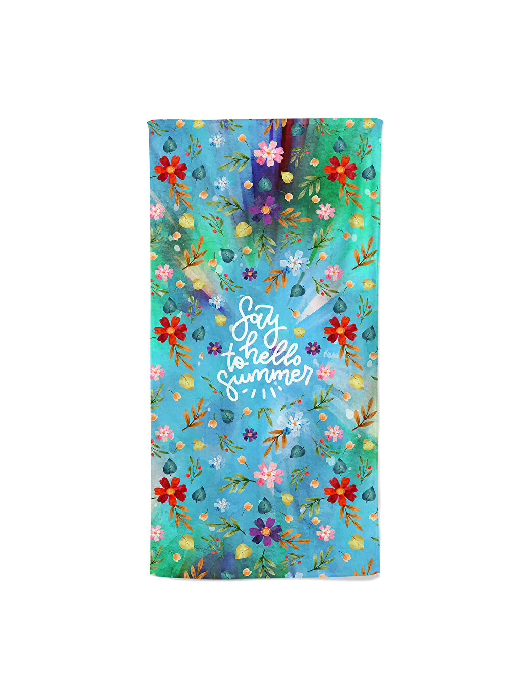 Karışık Baskılı Çiçek Desenli Plaj/havuz/banyo Havlusu 75x150 cm-2