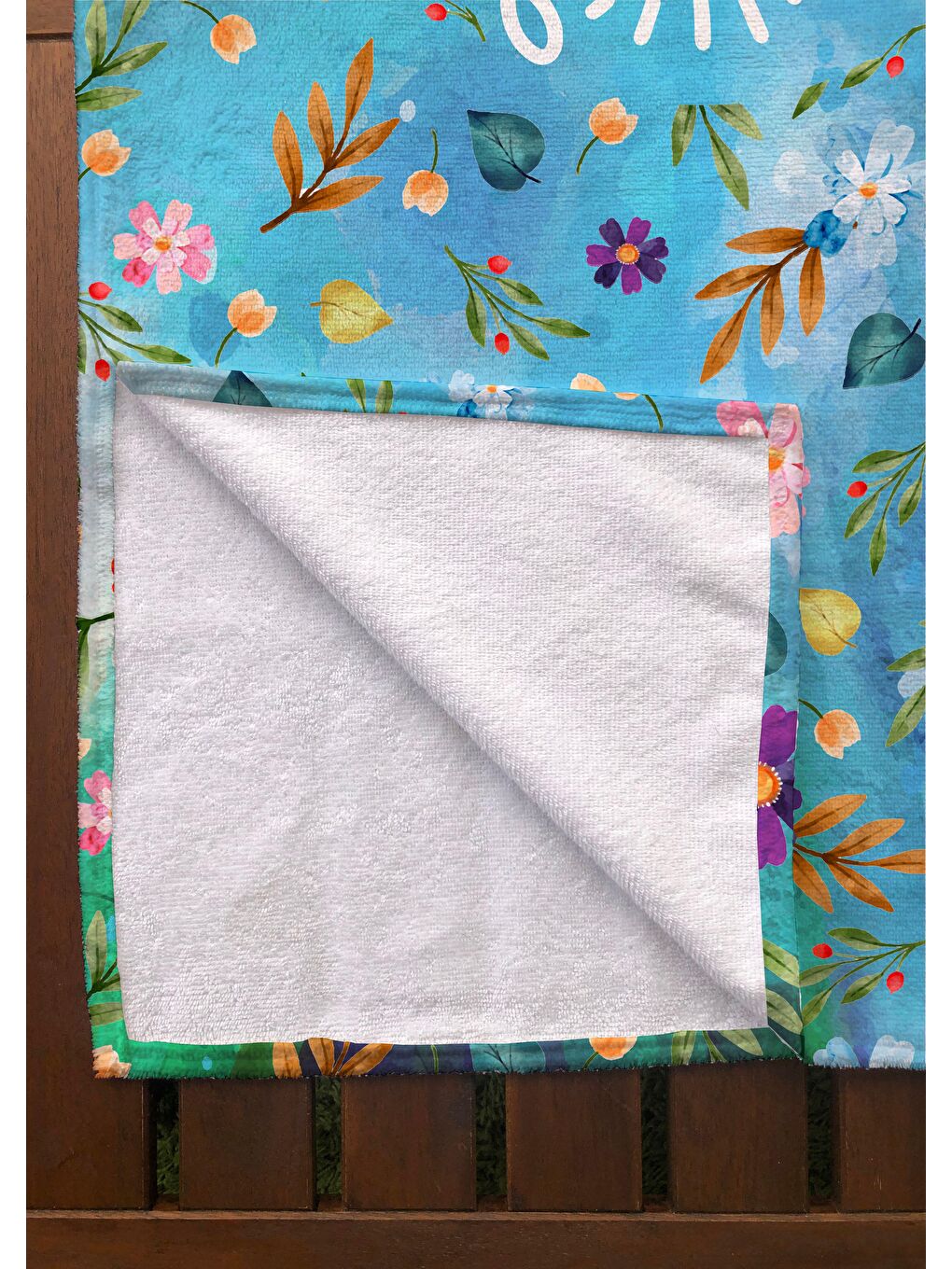 Karışık Baskılı Çiçek Desenli Plaj/havuz/banyo Havlusu 75x150 cm-3
