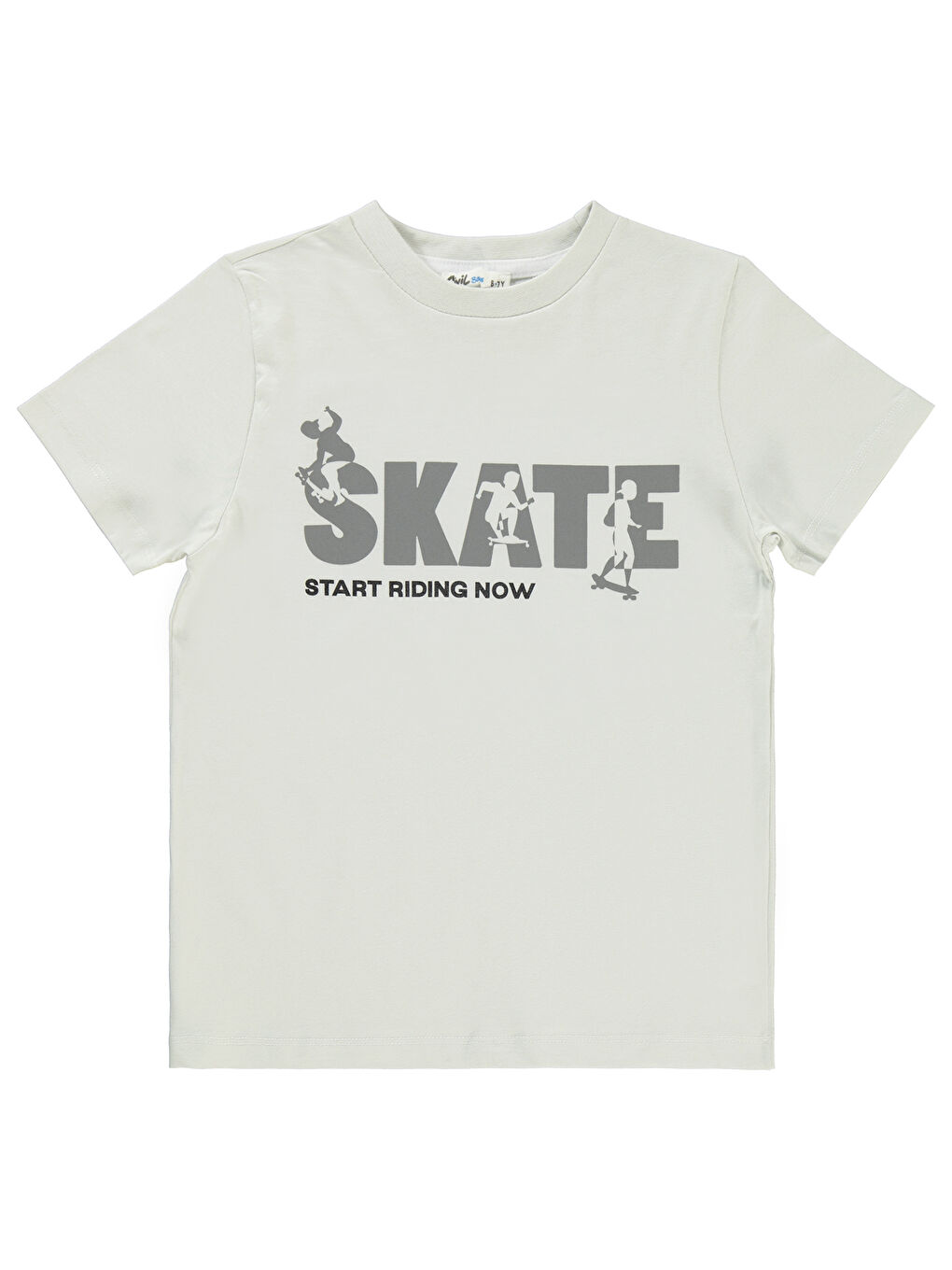 Boys Erkek Çocuk Tişörtlü Gömlek 6-9 Yaş Gri-3