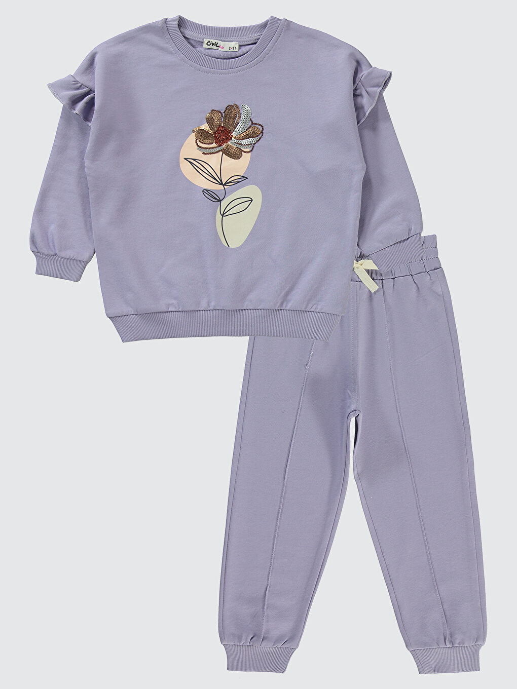 Kız Çocuk Eşofman Takımı 2-5 Yaş Lila