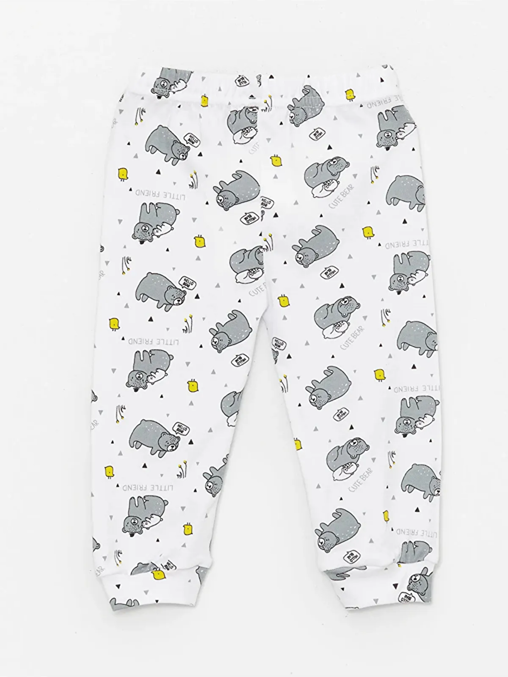 Luggi Baby Gri Beli Lastikli Erkek Bebek Pijama Alt 2'li - 2