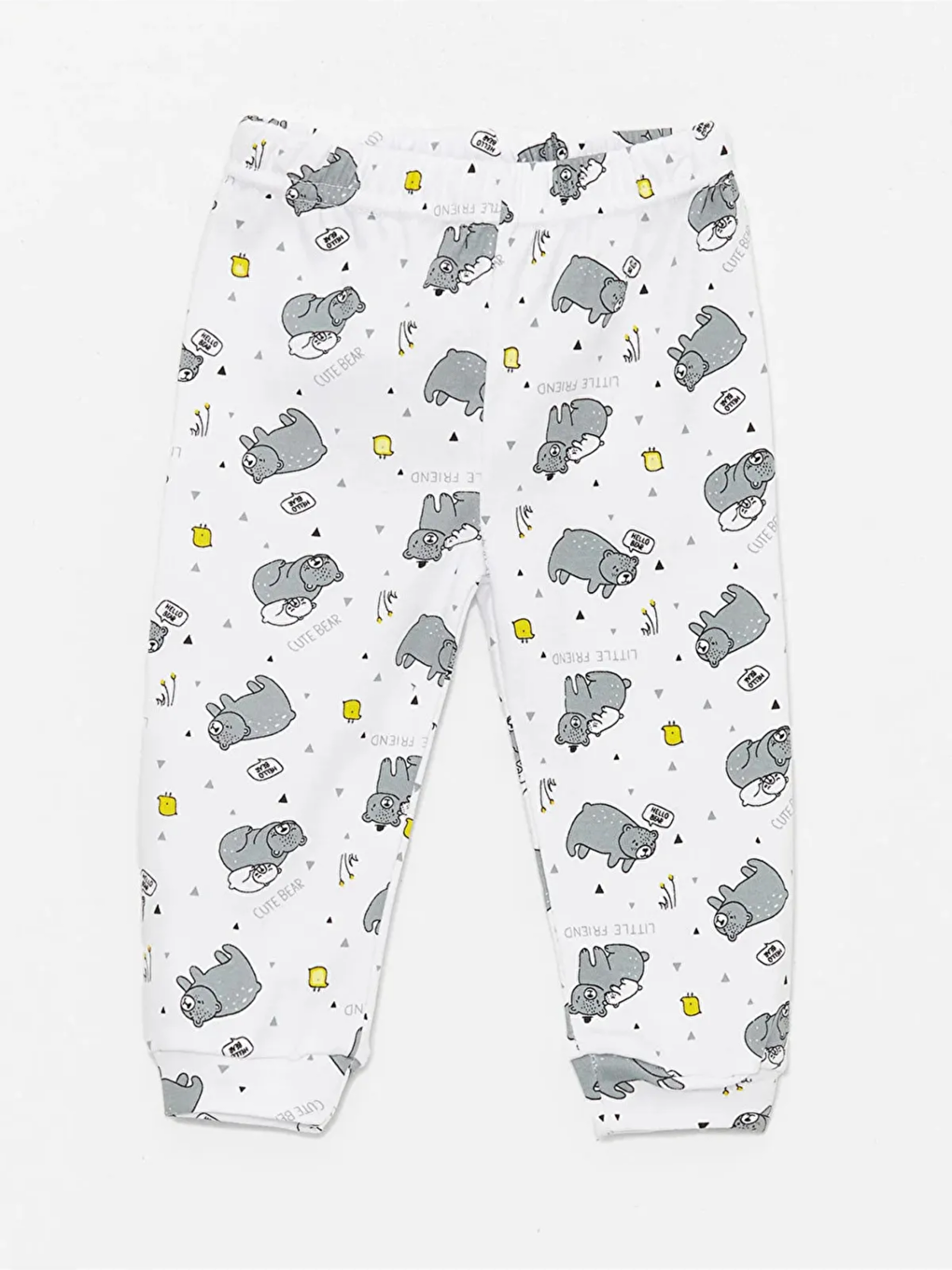 Luggi Baby Gri Beli Lastikli Erkek Bebek Pijama Alt 2'li - 3