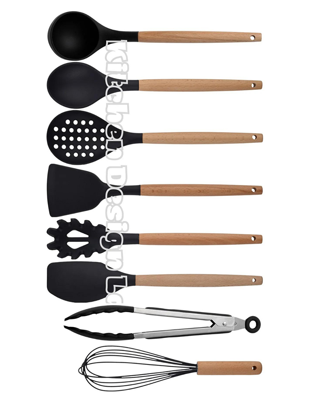 Siyah Bambu Silikon Servis Seti 8 Adet