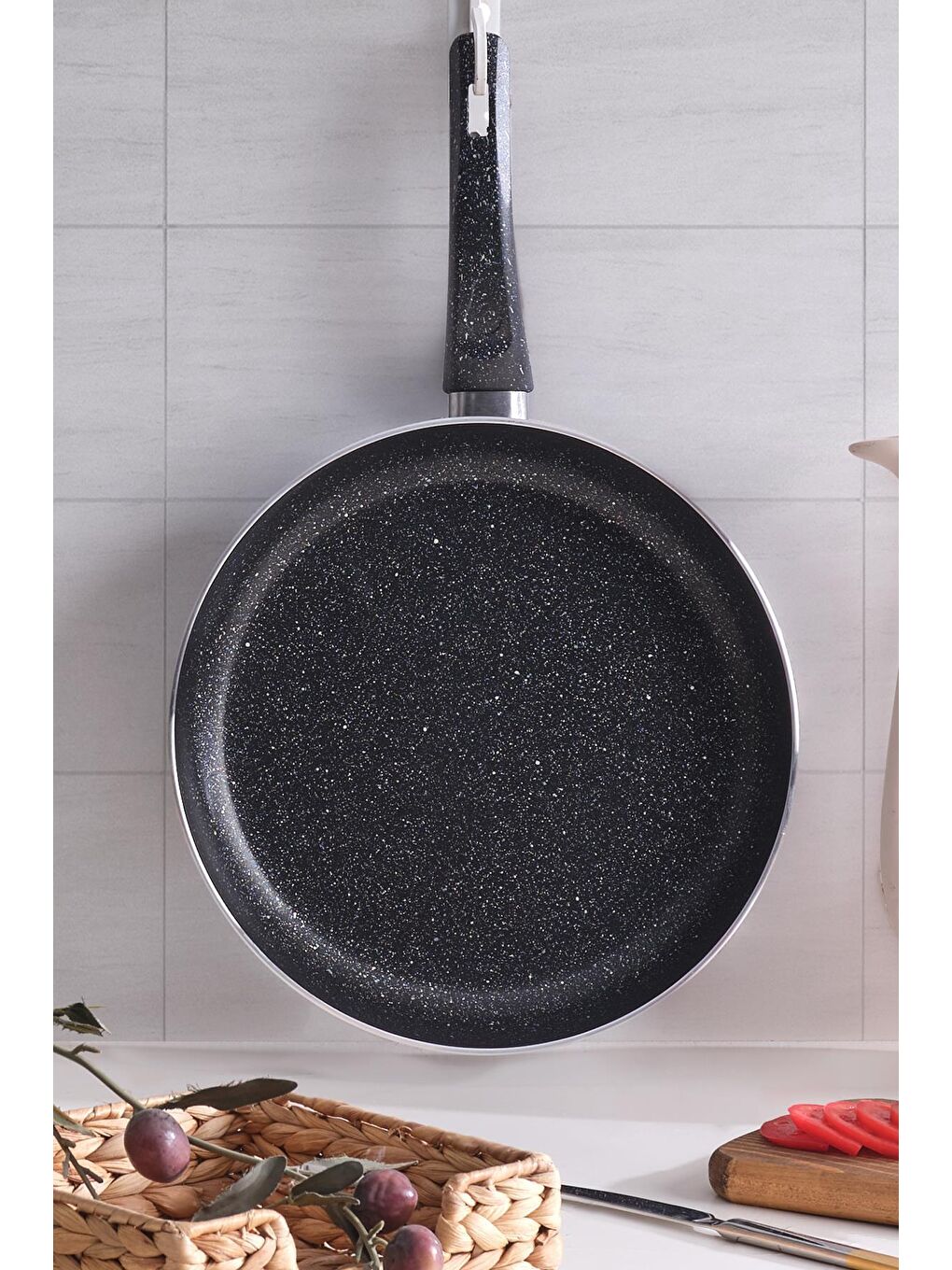 Haki Sanat | Granit Tava 20 Cm Lüx Tek Kulplu Tava