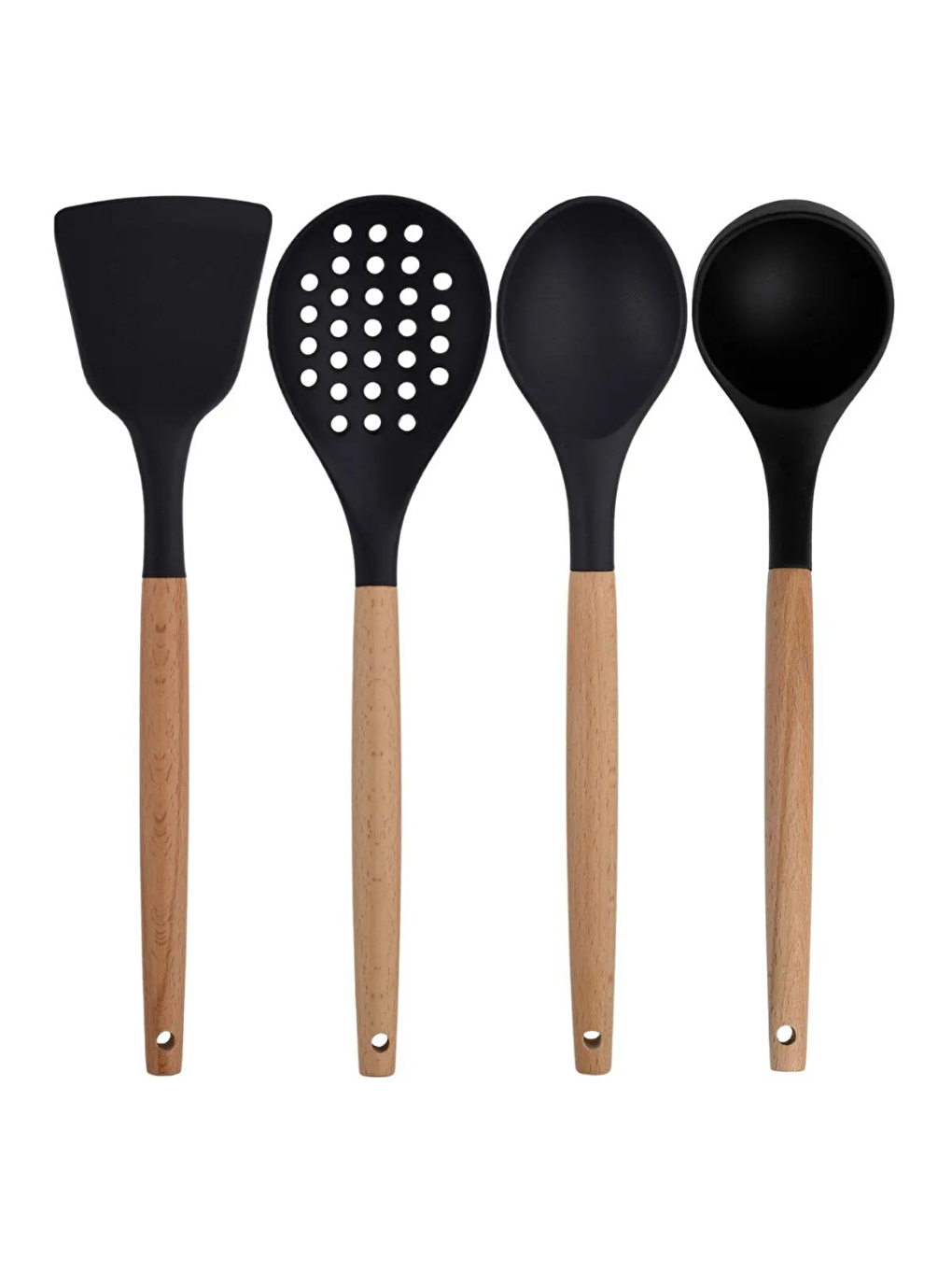 Siyah Bambu Silikon Servis Seti 8 Adet-2