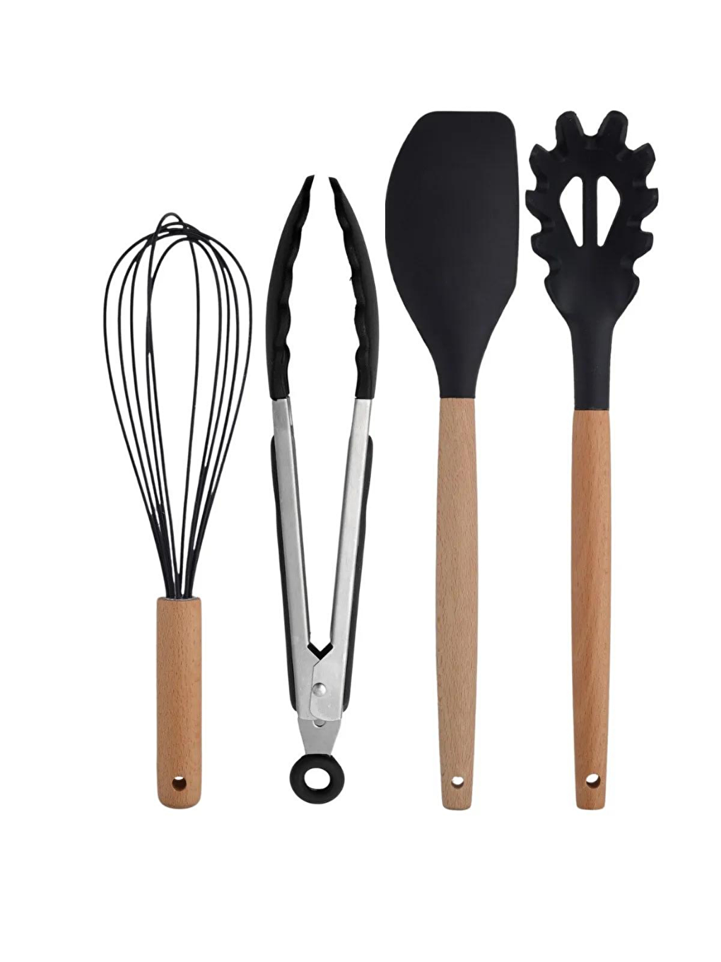 Siyah Bambu Silikon Servis Seti 8 Adet-3