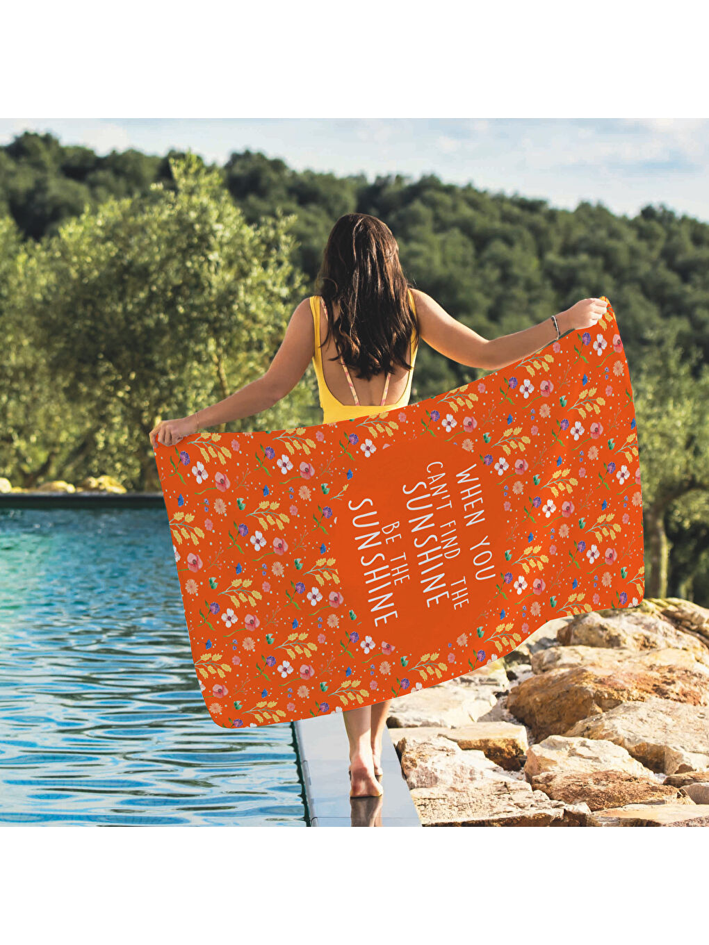 Karışık Baskılı Plaj Havlusu 75x150 cm-3