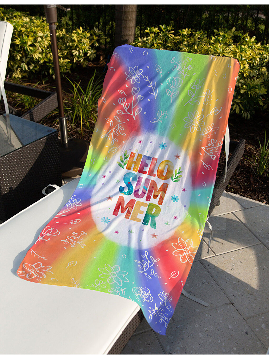 Karışık Baskılı Plaj Havlusu  75x150 cm