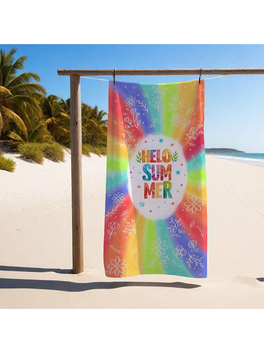 Karışık Baskılı Plaj Havlusu  75x150 cm-2