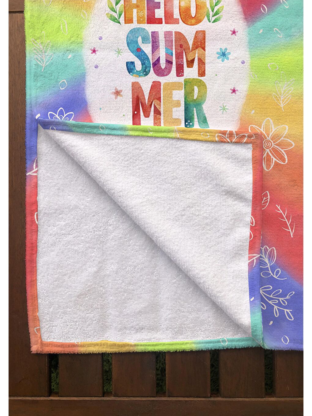 Karışık Baskılı Plaj Havlusu  75x150 cm-3