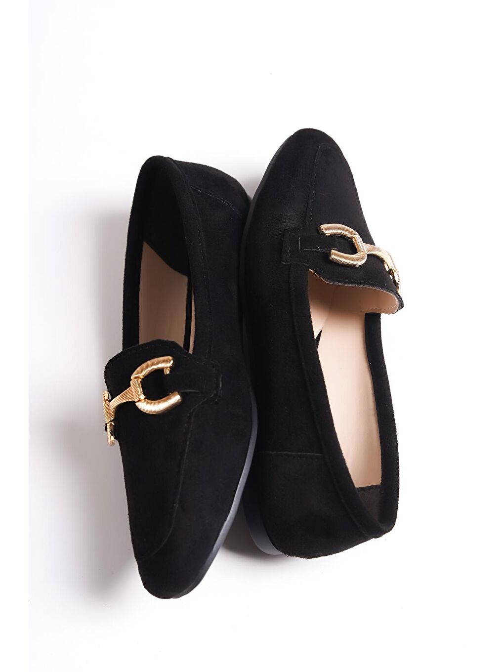 Siyah Ön Toka Aksesuarlı Kadın Loafer-4