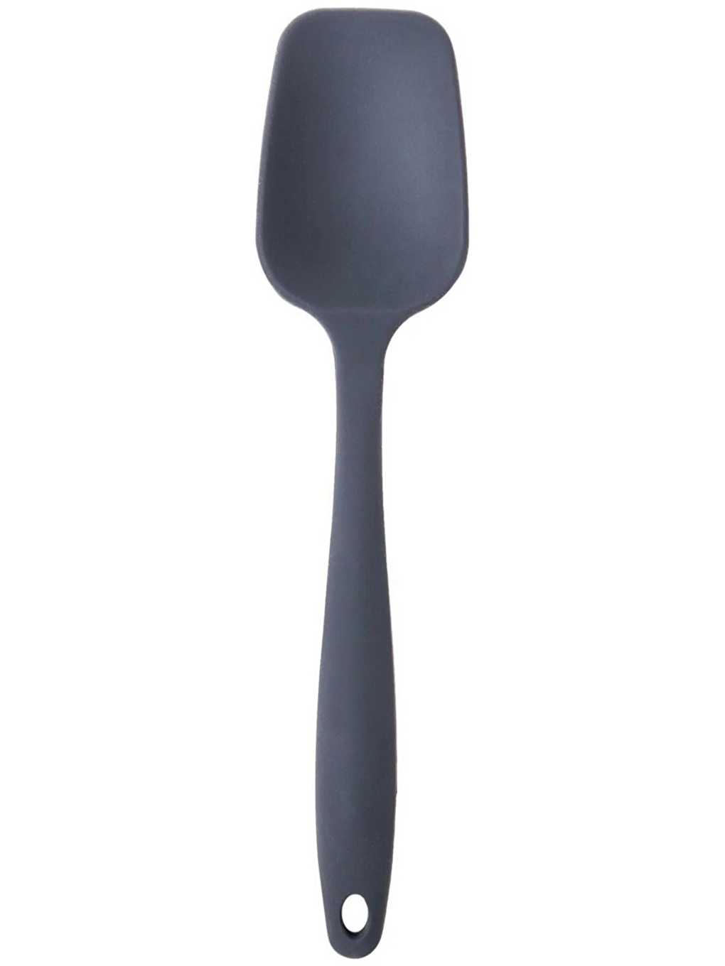 Büyük Boy Yanmaz Silikon Düz Yassı Kaşık Spatula Seti 3 ParçaSpatula Kaşık Antrasit 3 Adet-3