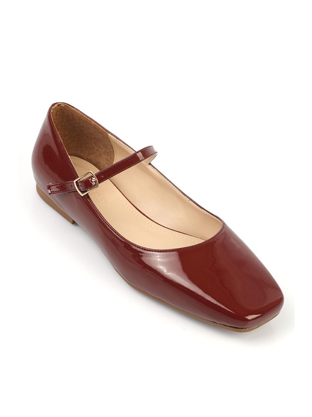 Bordo Küt Burunlu Bantlı Kadın Babet-3