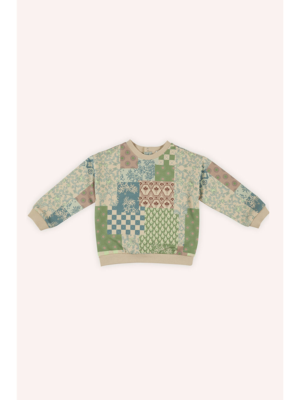 Erkek Bebek Baskılı Bej Sweatshirt