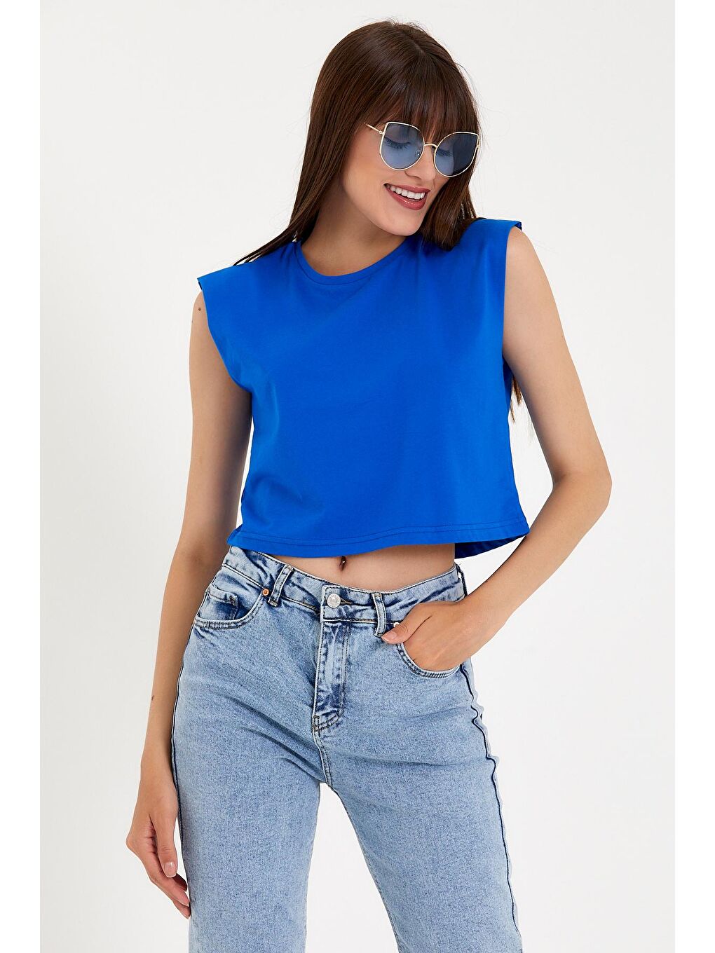 Süperlife Saks Kadın Regular Fit Crop Tişort SPR22TSK128 - 3