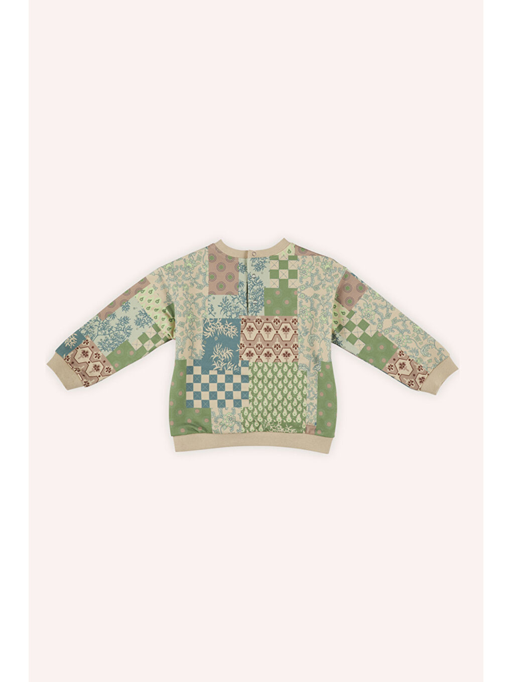 Erkek Bebek Baskılı Bej Sweatshirt-1