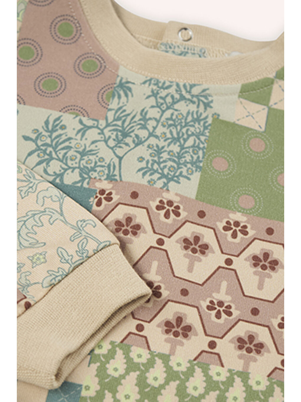 Erkek Bebek Baskılı Bej Sweatshirt-2