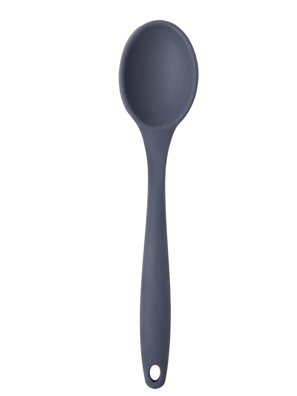 Antrasit Yanmaz Yapışmaz Silikon Düz Yassı Spatula Kaşık 3 Adet ve Siyah Silikon Maşa Seti 1 Adet-2