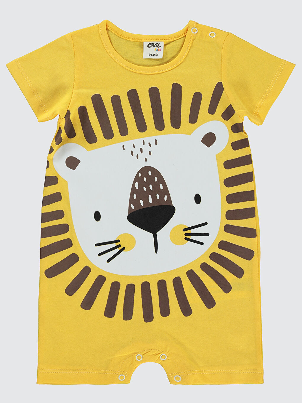 Kız  Bebek Tulum 6-18 Ay Koyu Sarı