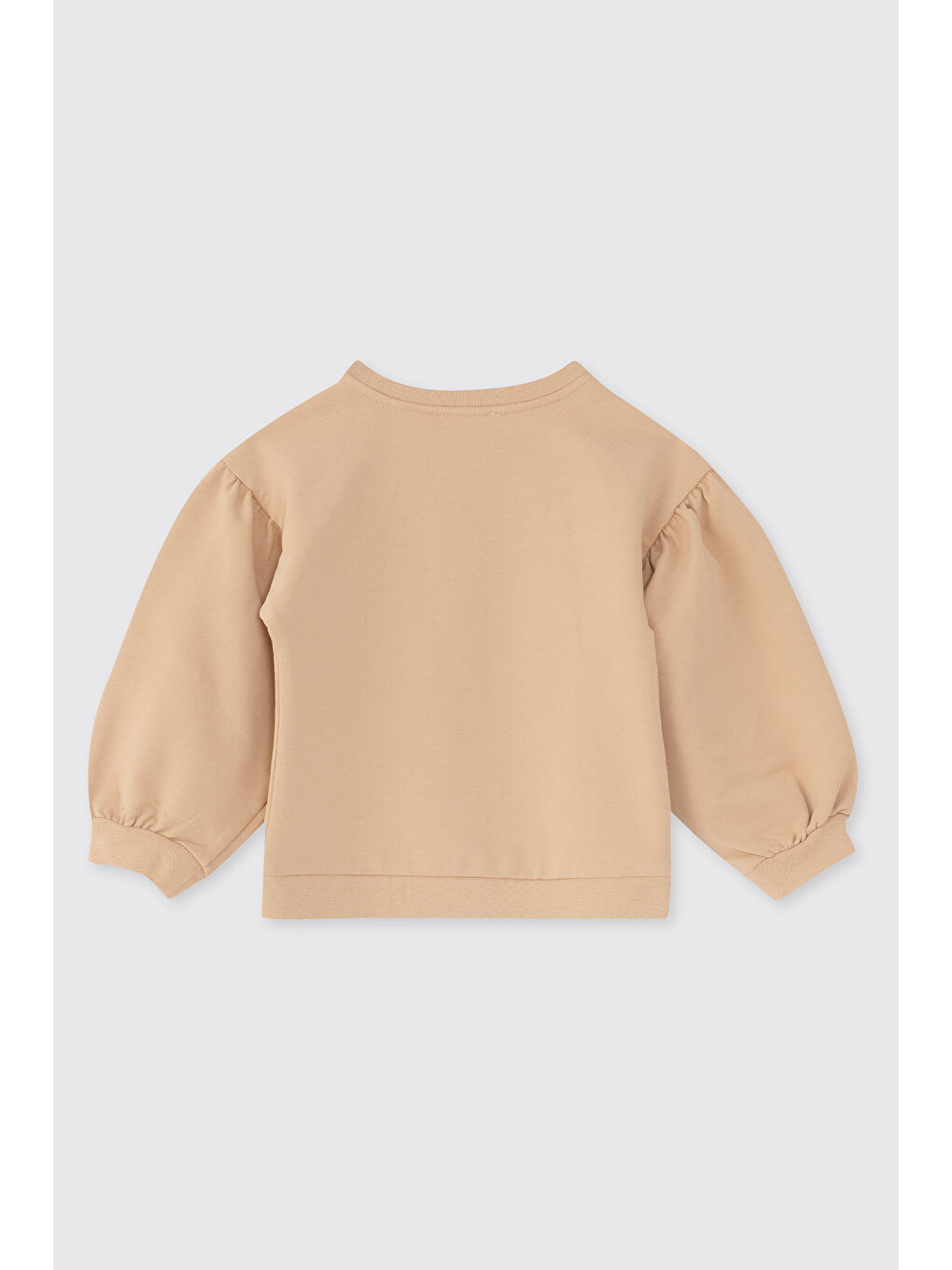 Kız Bebek Baskı Detaylı Bej Sweatshirt-1