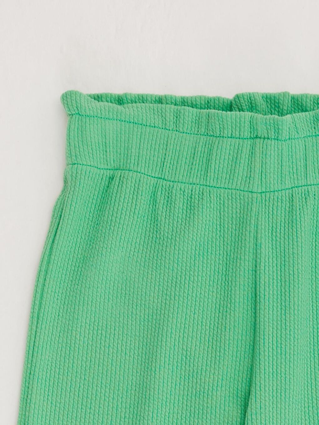 Yeşil Kız Çocuk Yırtmaçlı Cepli Eşofman Altı-1