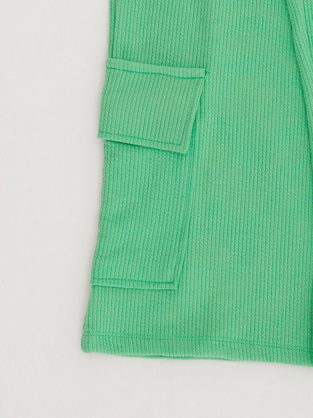 Yeşil Kız Çocuk Yırtmaçlı Cepli Eşofman Altı-2