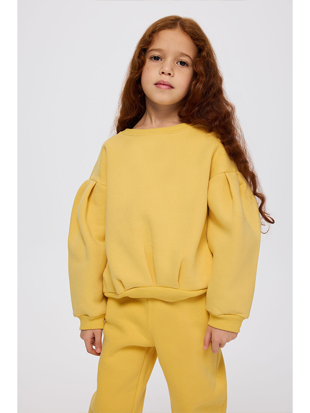 Kız Çocuk Sarı Sweatshirt-2