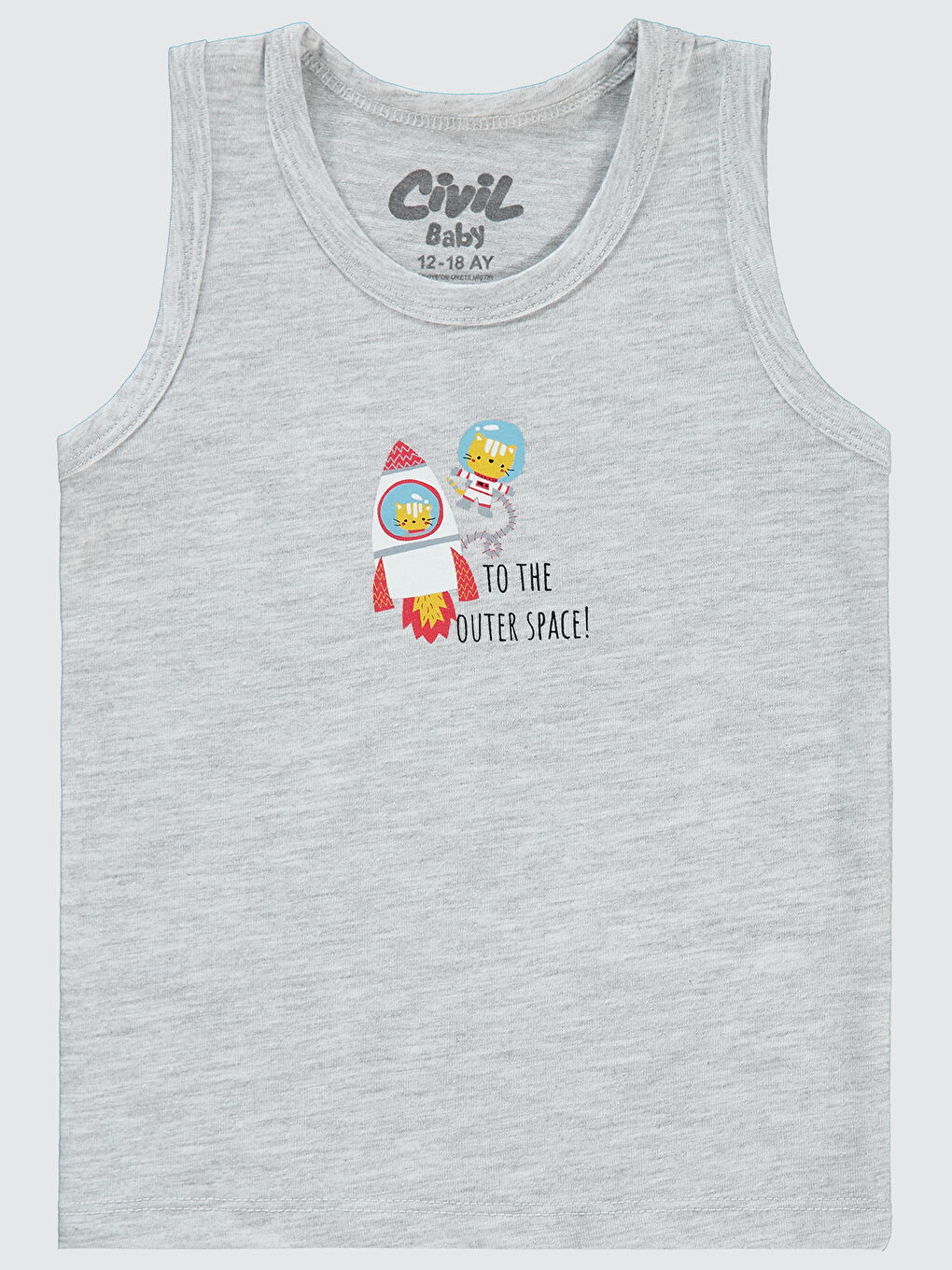 Civil Baby Erkek Bebek Atlet 9-18 Ay Gri