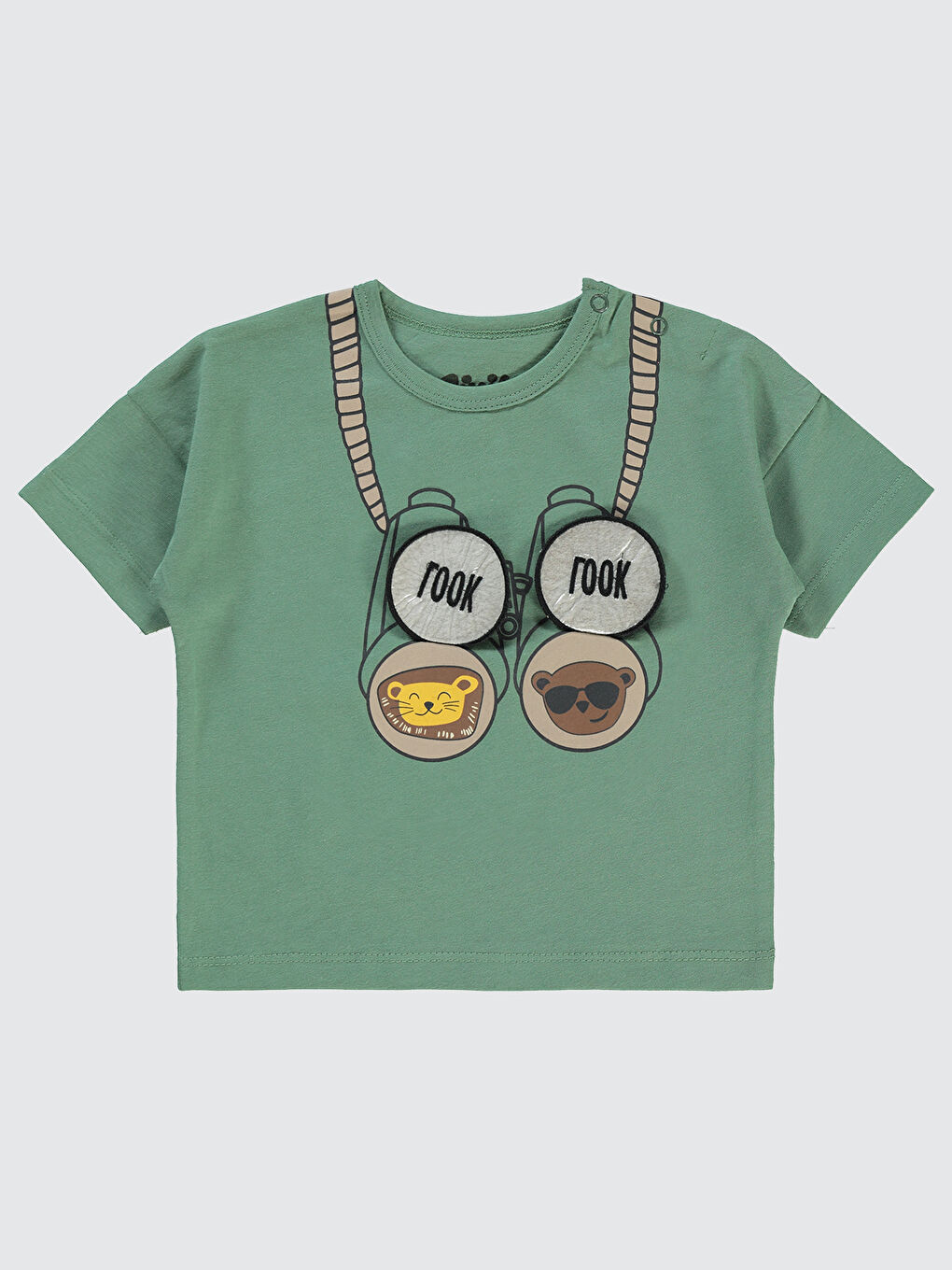 Baby Erkek Bebek Tişört 6-18 Ay Haki-1