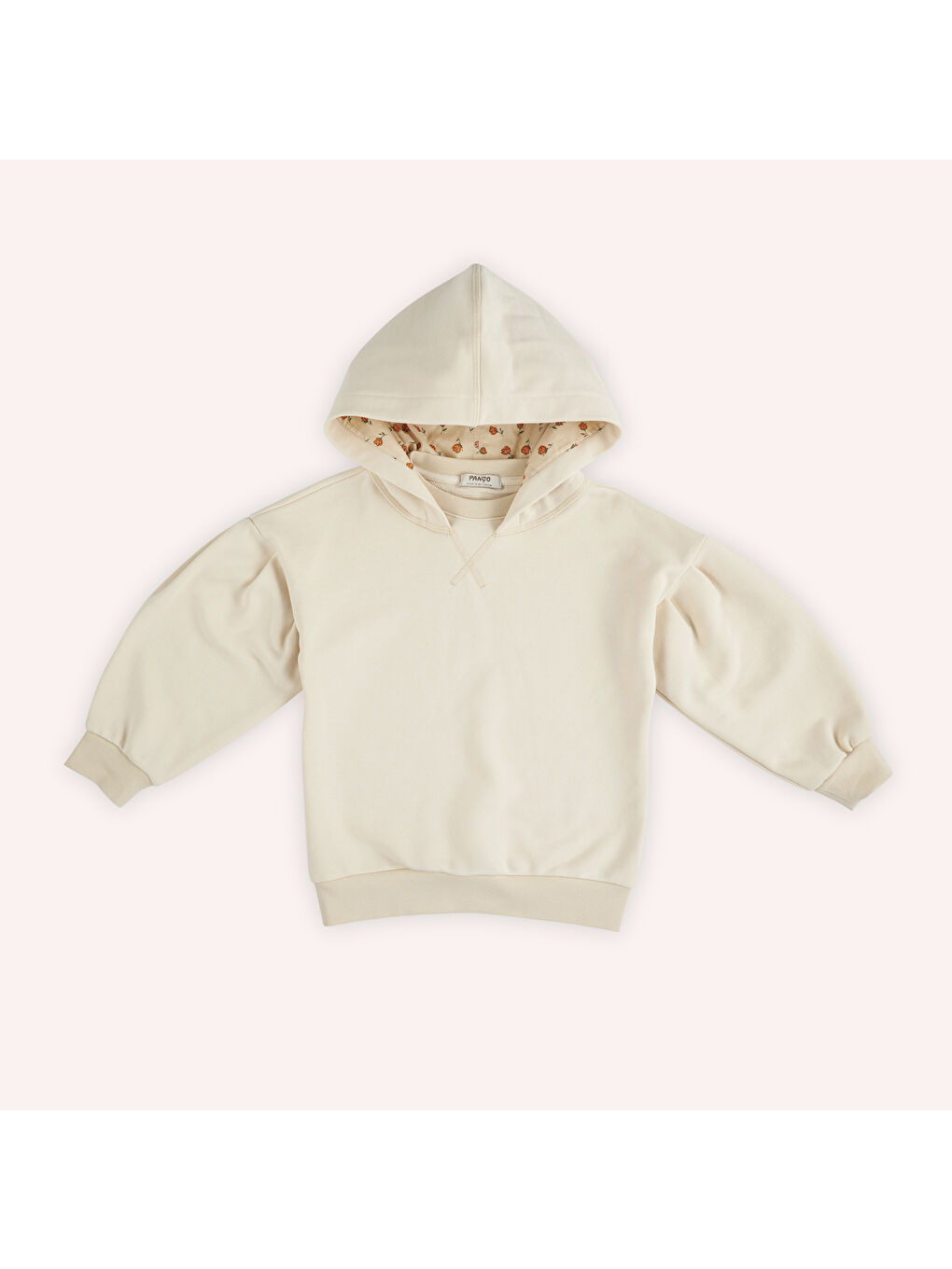 Kız Çocuk Kapüşonlu Bej Sweatshirt-2