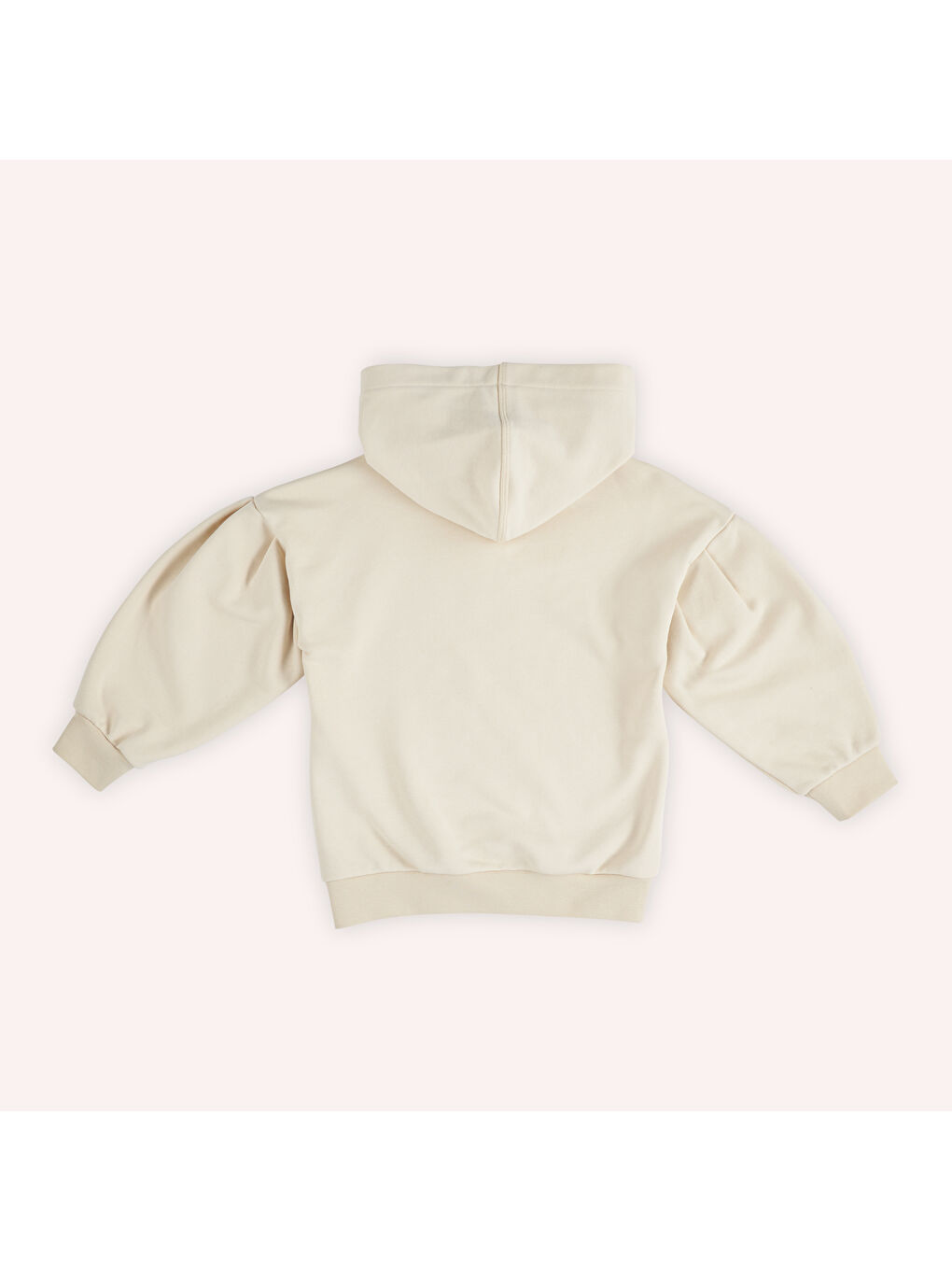 Kız Çocuk Kapüşonlu Bej Sweatshirt-3
